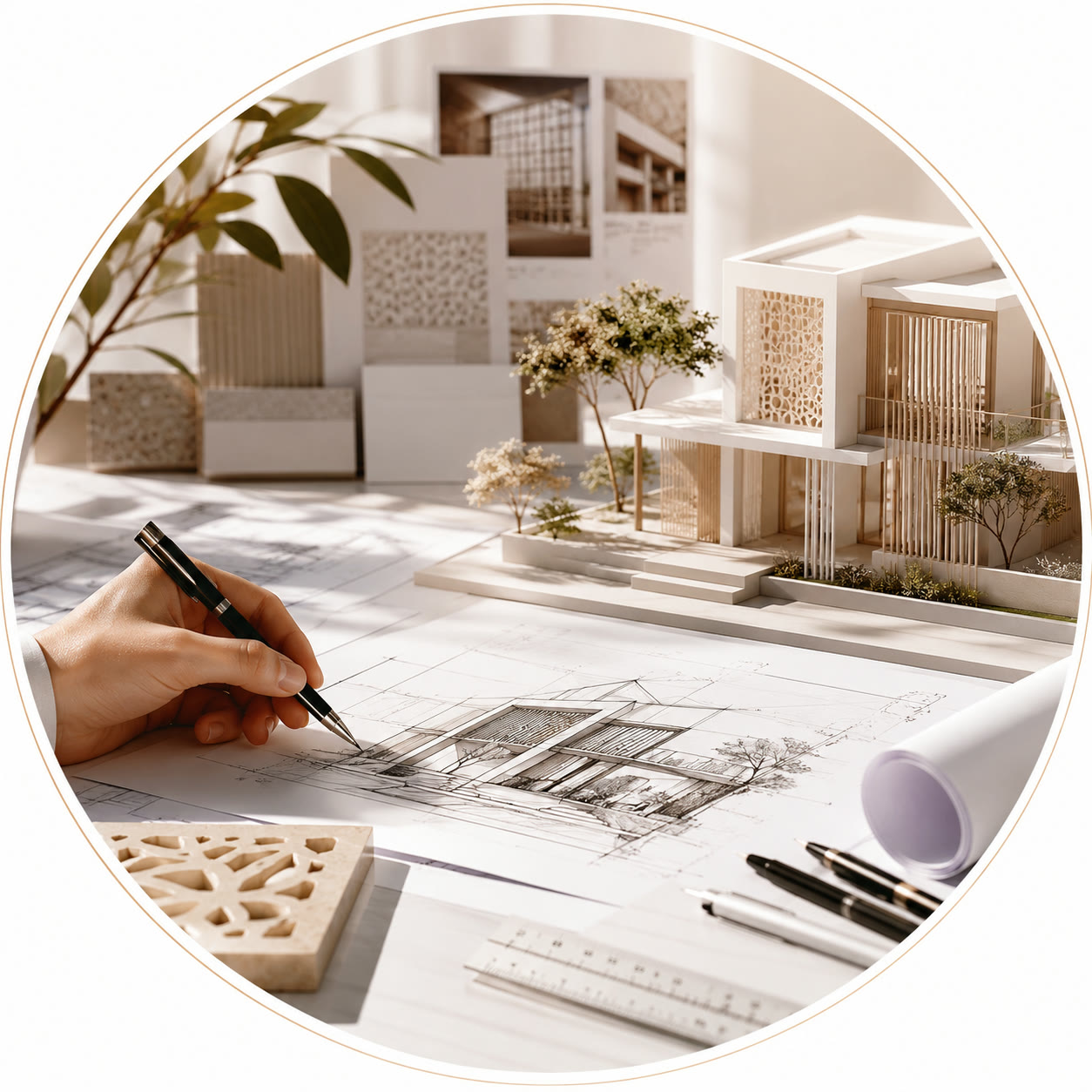 Architectural designs and material planning